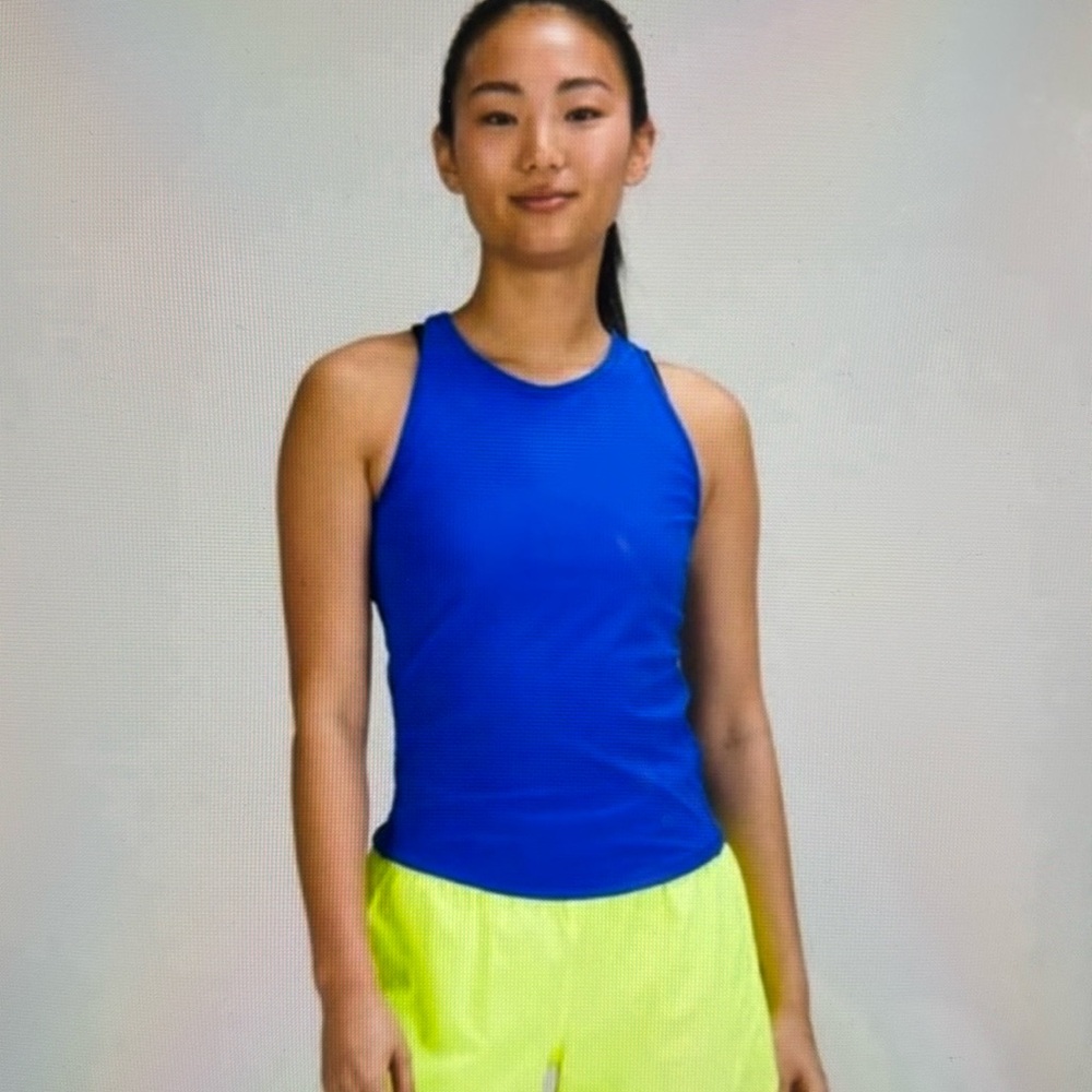 Lululemon Run On Tank-size 6/Blue Bolt